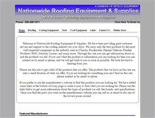 Tablet Screenshot of nationwideroofingequipmentandsupplies.com